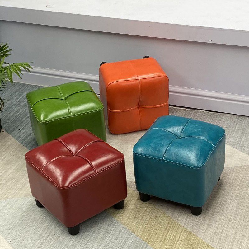 Leather Pouf Ottoman Whole Colored Water Resistant Square Tufted Pouf Ottoman Clearhalo 'furn' 'furn_ottomans_poufs' 'Furniture' 'Living Room Furniture' 'Ottomans & Poufs' 'ottomans_poufs' 1200x1200_05202718-ce19-4a37-b7c2-38320e686c41