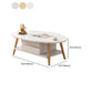 Contemporary Wooden Single Coffee Table 4 Legs Cocktail Table