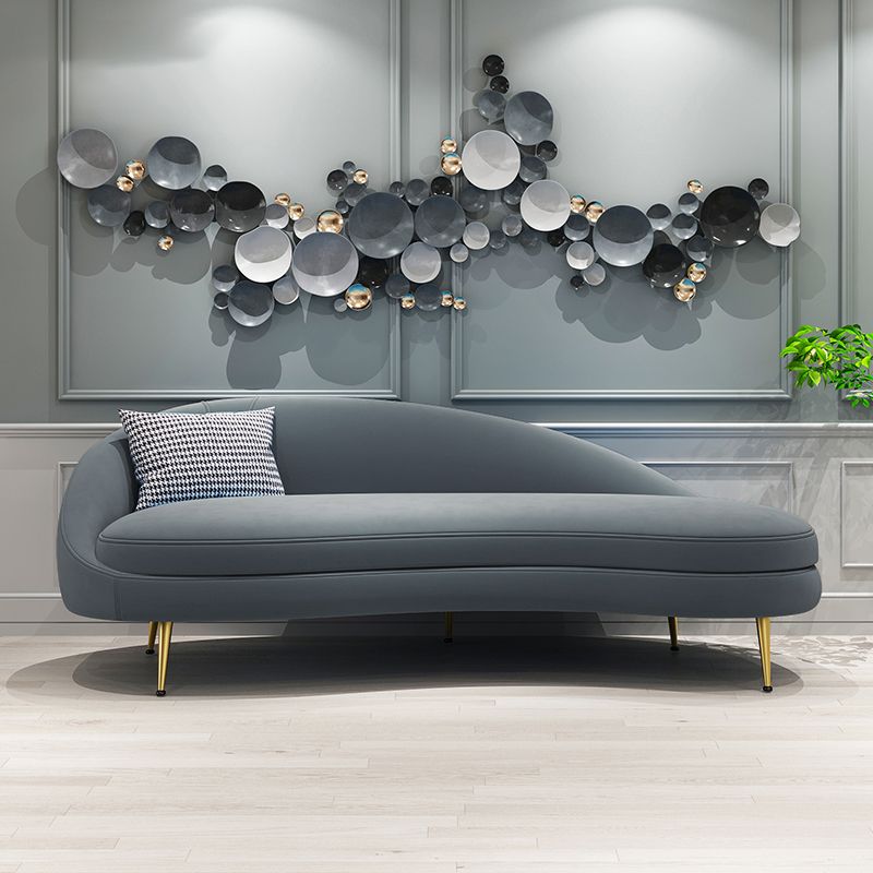 Glam Velvet 4-seat Sofa Curved Tight Back 74.80"W Sofa for Living Room Clearhalo 'furn' 'furn_sofas' 'Furniture' 'furniture_sofas' 'kitchen' 'kitchen_sofas' 'Living Room Furniture' 'Sofa' 'sofas' 1200x1200_0524888c-a8f7-493c-8f73-3c7a9933374f