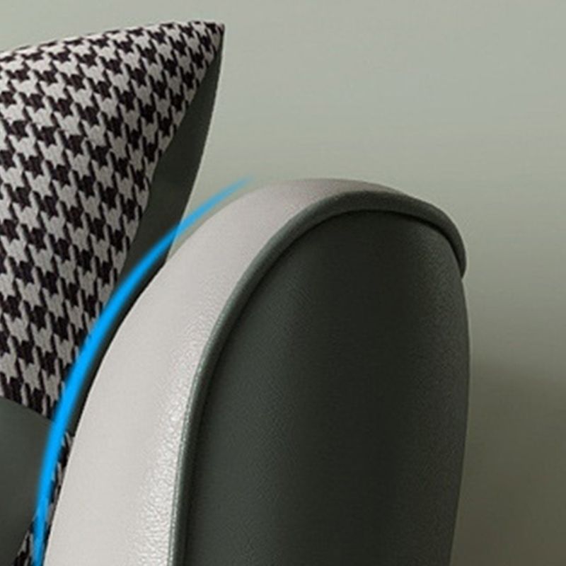 フェイクレザータキシードアームソファ染色抵抗性3シーターソファ房付き