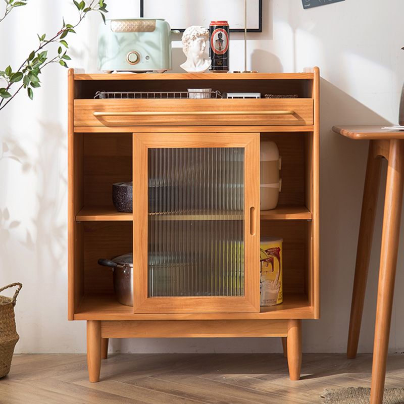 Pine à bois massif buffet buffet moderne serveur de restauration pour le salon