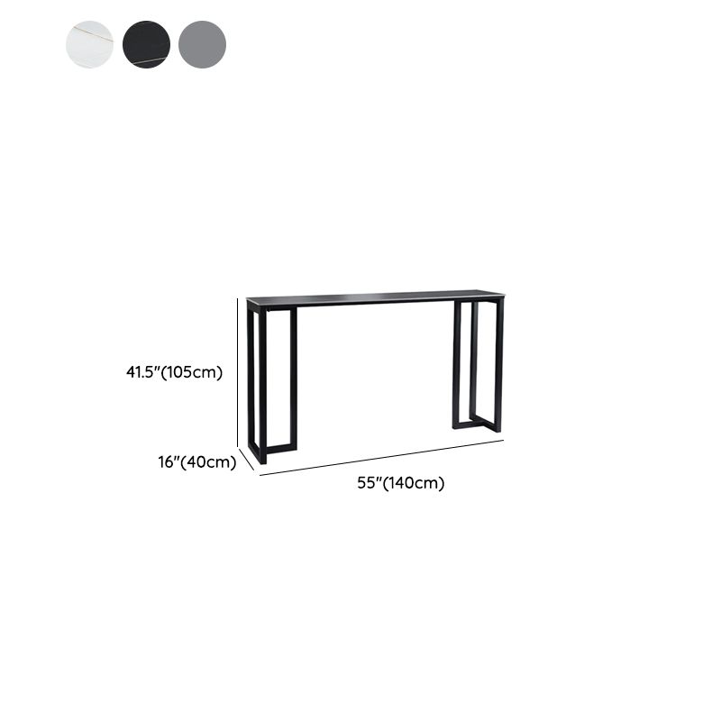 Industrial Bar Height Table Stone Top Bistro Table for Patio Use Clearhalo 'Bar Furniture' 'Bar Tables' 'bar_tables' 'furn' 'furn_bar_tables' 'Furniture' 'Kitchen & Dining Furniture' 1200x1200_0525d535-7650-4fa3-bb29-6b02e827e782