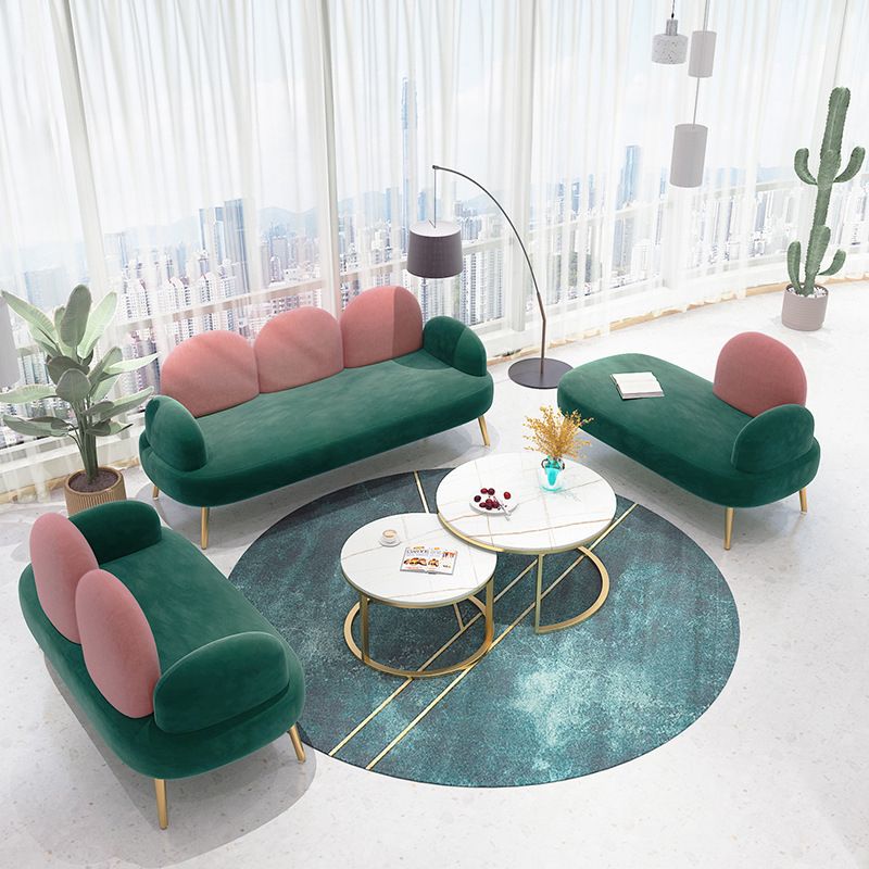 コンテンポラリーラウンドアームソファタイトバックキャメルバック標準ソファ