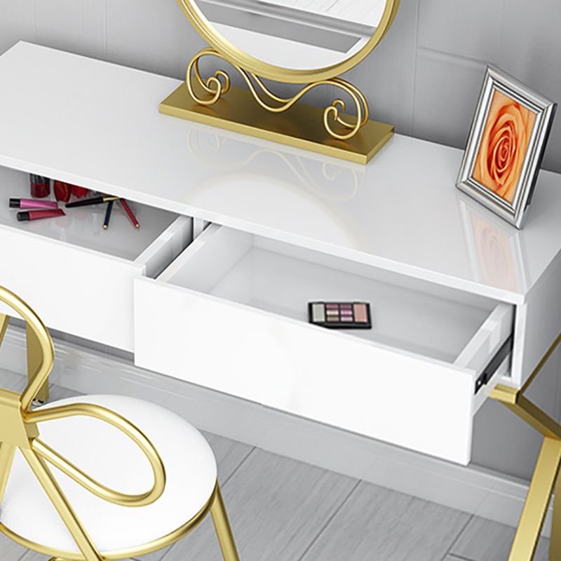 Glam Make-up Vanity 15.74 "tavoli da vanità larghi con 2 cassetti