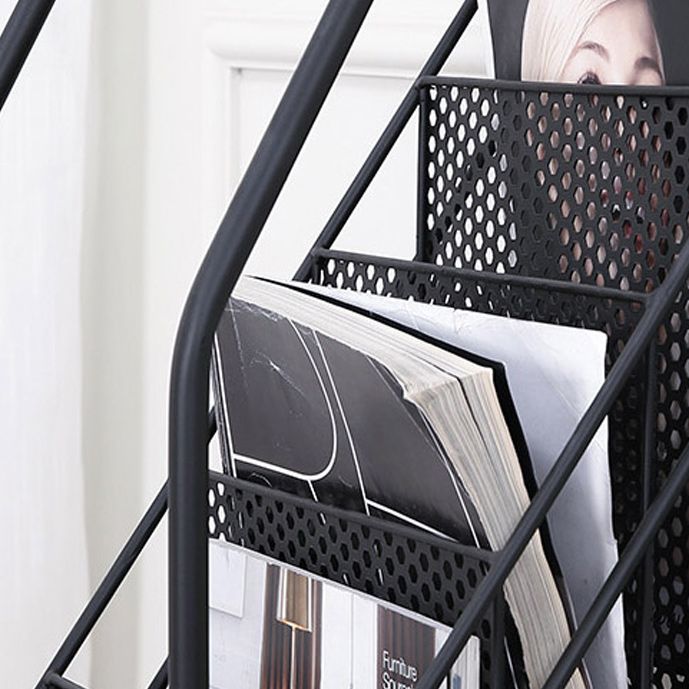 Industrial Closed Back Bookcase Metal Standard Bookshelf with Shelves