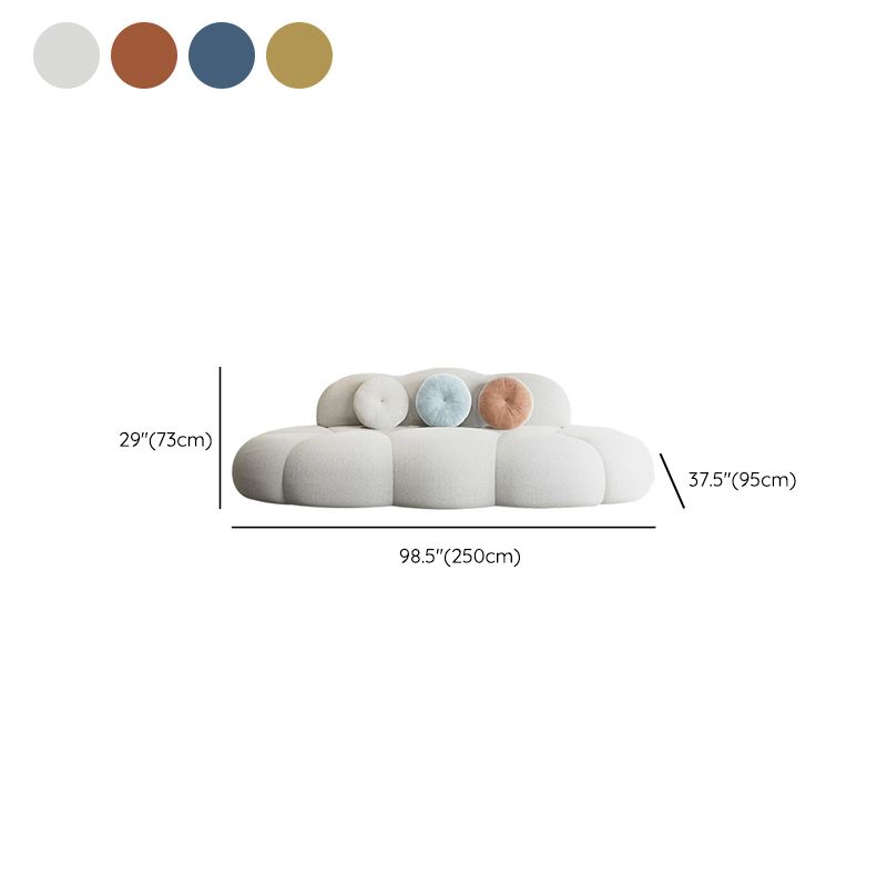 Contemporary Polyester Sofa Stain Resistant Armless Settee for Living Room