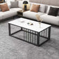 Contemporary Stone Coffee Table Rectangle Frame Coffee Cocktail Table Clearhalo 'Coffee & Accent Tables' 'Coffee Tables' 'coffee_tables' 'furn' 'furn_coffee_tables' 'Furniture' 'Living Room Furniture' 1200x1200_052d2afe-5b5a-438e-911d-466877e00e47