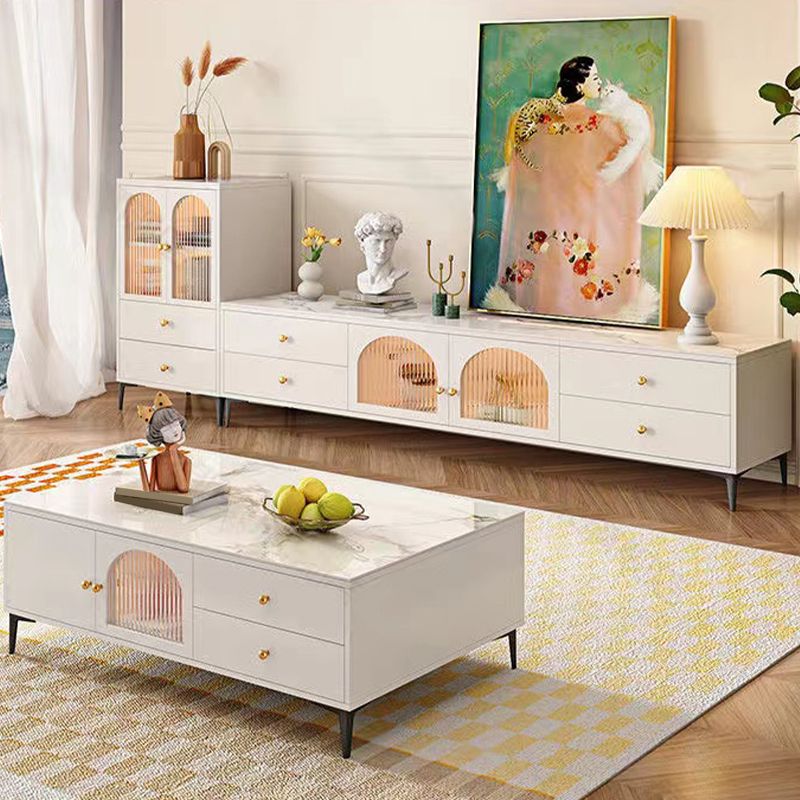 Engineered Wood TV Media Console Glam Stand Console with Drawers Clearhalo 'furn' 'furn_tv_stands_entertainment_centers' 'Furniture' 'Living Room Furniture' 'TV Stands & Entertainment Centers' 'TV Stands & Media Storage Furniture' 'tv_stands_entertainment_centers' 1200x1200_052dacd9-3f42-4ec0-9f16-6d561699181f