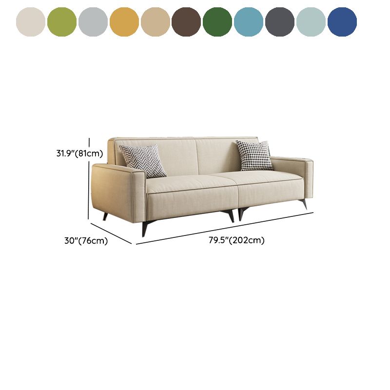 Contemporary Style 29.52" Wide Solid Color Sofa Square Arm Sofa Clearhalo 'furn' 'furn_sofas' 'Furniture' 'Living Room Furniture' 'Sofa' 'sofas' 1200x1200_052e7a8d-103c-48ec-b701-a7100954321f