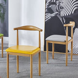 Contemporary Style Metal Kitchen Chairs Set Open Back Side PU Leather Chair Clearhalo ' kitchen&dining_furn' 'Dining Chairs' 'Dining Tables & Seating' 'dining_chair' 'furn' 'furn_dining_chair' 'Furniture' 'furniture_dining_chair' 'Kitchen & Dining Furniture' 'kitchen' 1200x1200_05306f54-b292-41b6-9f69-6bda68985716