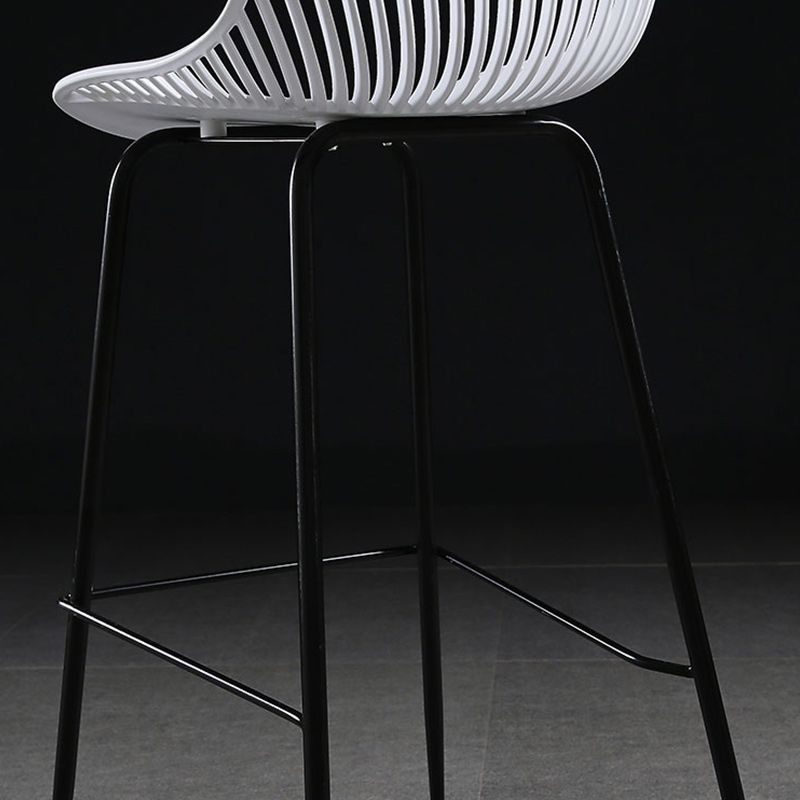 41" Height Backrest Armless Counter Stool Modern Iron Bar Stool with Plastic Cushion Clearhalo 'Bar Furniture' 'Bar Stools' 'bar_stools' 'furn' 'furn_bar_stools' 'Furniture' 'Kitchen & Dining Furniture' 1200x1200_0530f22f-8d00-4cb6-b939-9ca7f22348af