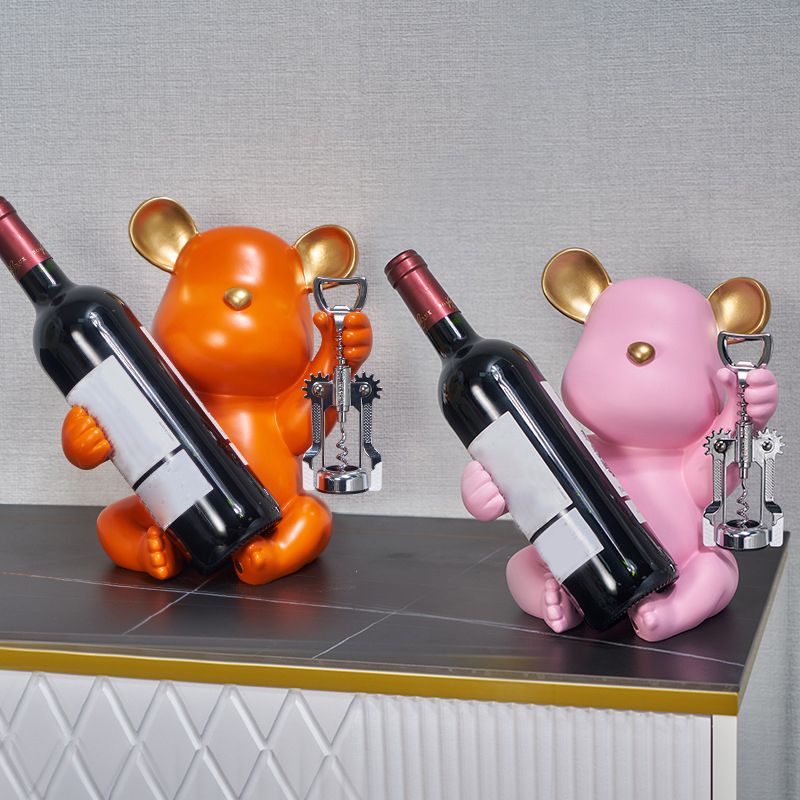 Contemporary Wine Bottle Rack Tabletop Resin Bottle Holder for Kitchen Clearhalo 'furn' 'furn_wine_racks' 'Furniture' 'Kitchen & Dining Furniture' 'Wine Racks' 'wine_racks' 1200x1200_05322401-248d-45ca-a138-79d4b351e96a