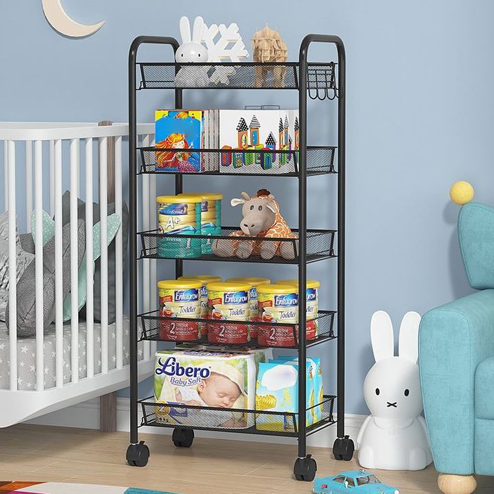 Modern Iron Bookcase, 10.5" W Geometric Bookshelf for Any Room