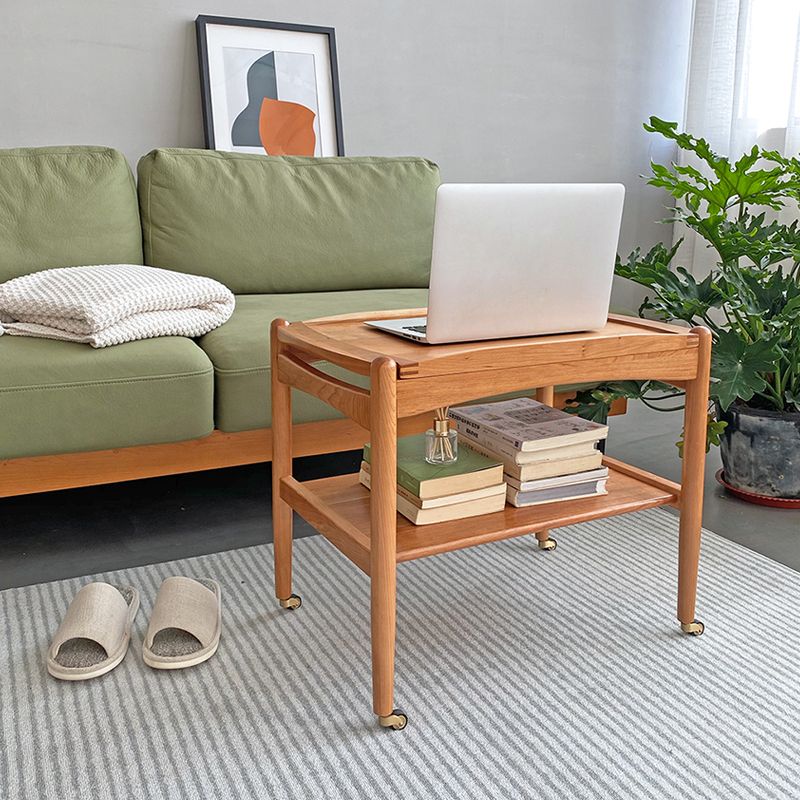 Modern Rectangular End Table Double Tier Corner Table with Storage Clearhalo 'Coffee & Accent Tables' 'End & Side Tables' 'end_side_tables' 'furn' 'furn_end_side_tables' 'Furniture' 'Living Room Furniture' 1200x1200_0532d1e7-b063-4f80-8289-65e3ab4141ca
