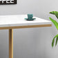 Gold Base Bar Table White Stone Fixed Pub Height Dining Table Clearhalo 'Bar Furniture' 'Bar Tables' 'bar_tables' 'furn' 'furn_bar_tables' 'Furniture' 'Kitchen & Dining Furniture' 1200x1200_053325bb-5b13-4361-9578-bb99647d8a6c