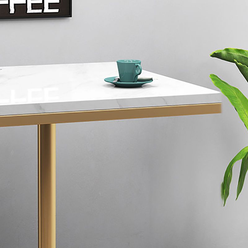 Gold Base Bar Table White Stone Fixed Pub Height Dining Table Clearhalo 'Bar Furniture' 'Bar Tables' 'bar_tables' 'furn' 'furn_bar_tables' 'Furniture' 'Kitchen & Dining Furniture' 1200x1200_053325bb-5b13-4361-9578-bb99647d8a6c