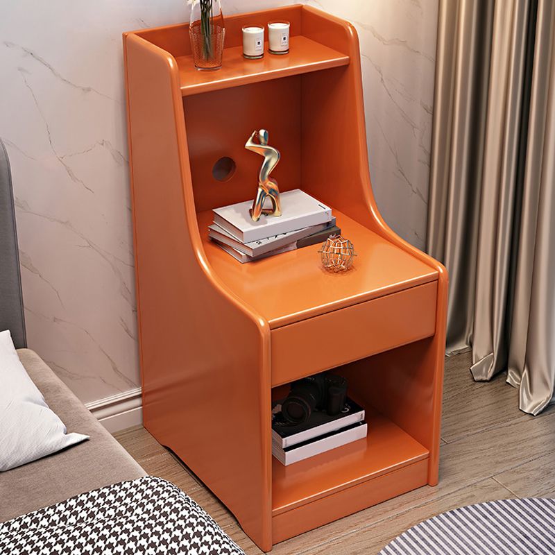 Gabinete de cama de madera sólida Cama de almacenamiento abierta con cajón con cajón