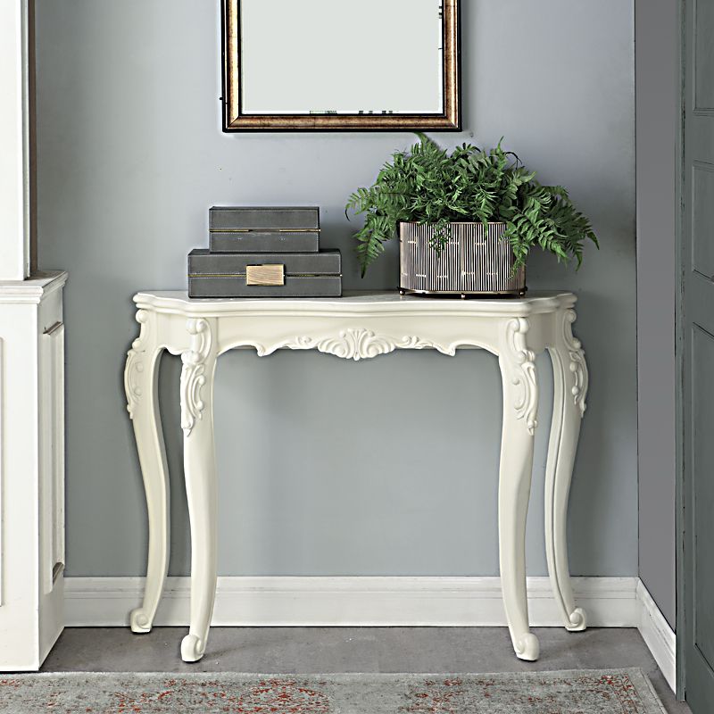 Free Form Wood Console Table with 4 Legs Solid Wood Frame Accent Table for Hall Clearhalo 'Console Tables' 'console_tables' 'Entry & Mudroom Furniture' 'furn' 'furn_console_tables' 'Furniture' 1200x1200_0537149c-44d6-40ed-93f4-b9f44e7a6067