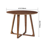 Round Solid Ashwood Brown Table Simplicity Double Pedestal Table for Dining Room Clearhalo ' dining_table' 'Dining Tables & Seating' 'Dining Tables' 'furn' 'furn_dining_table' 'Furniture' 'furniture_dining_table' 'Kitchen & Dining Furniture' 'kitchen&dining_furn' 'kitchen' 'kitchen_dining_table' 1200x1200_053750dc-8779-4740-b59f-37c159dbaafa