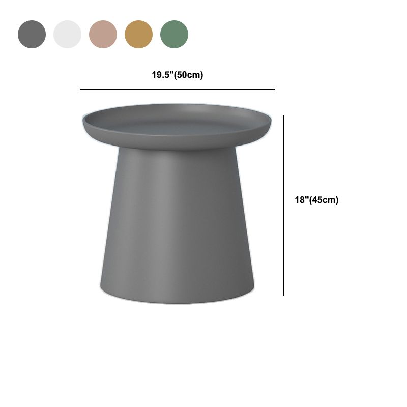 Tavolino moderno rotondo acrilico/legno con tavolino da caffè a base di un piede