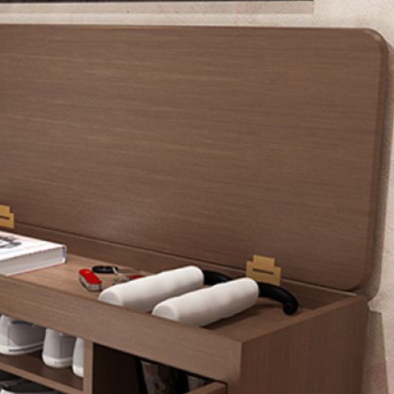 Modern Entryway Bench Wooden Seating Bench with Shoe Storage , 14" W Clearhalo 'Benches' 'Chairs & Seating' 'furn' 'furn_benches' 'Furniture' 'Living Room Furniture' 1200x1200_05380125-b0b5-47c4-bae7-d1751ed7f1a9