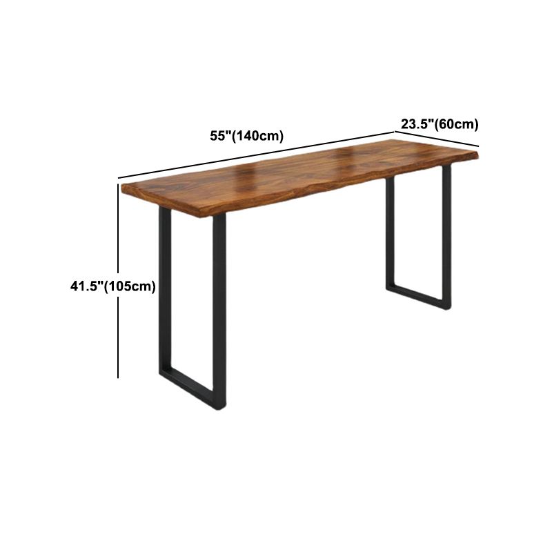 Juego de mesa de bar moderno, mesa de mostrador rectangular de madera de pino de 1/2/5 piezas con taburetes altos