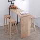 Modern Solid Wood Counter Stool Backless Bar Stool with Footrest