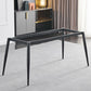 Luxury Sintered Stone Dining Table Rectangle Living Room Fixed Kitchen Table