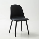 Modern Dining Chair Armless Dining Chair with Plastic Legs for Kitchen