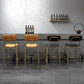 Industrial Leather Distressed Quilted Barstool Indoor Tall Stool with Rectangle Seat Clearhalo 'Bar Furniture' 'Bar Stools' 'bar_stools' 'furniture_bar_stools' 'Kitchen & Dining Furniture' 'kitchen&dining_furn' 'kitchen' 'kitchen_furn' Furniture' 1200x1200_053bab83-9ac3-4212-871d-d4adc8c3138f