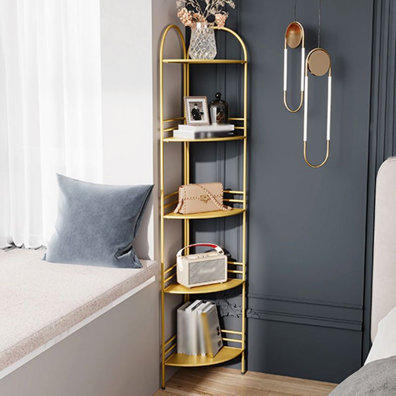 3/5-Shelf Contemporary Corner Bookshelf Iron Open Bookshelf for Living Room Clearhalo 'Bookcases' 'furn' 'furn_bookcases' 'Furniture' 'furniture_bookcases' 'Office Furniture' 1200x1200_053bdf44-8c98-4282-9b74-98a2ea19c0d4
