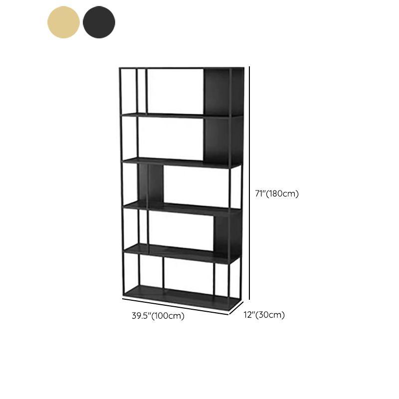 Contemporary Vertical Metal Bookshelf Open Back Bookcase with Shelves Clearhalo 'Bookcases' 'furn' 'furn_bookcases' 'Furniture' 'Office Furniture' 1200x1200_053c8236-a5cb-42fd-a341-86111c97b330