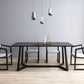 Rectangle Black Industrial Dining Table Pine Solid Wood Table with Trestle Base Clearhalo ' dining_table' 'Dining Tables & Seating' 'Dining Tables' 'Furniture' 'furniture_dining_table' 'Kitchen & Dining Furniture' 'kitchen&dining_furn' 'kitchen' 'kitchen_dining_table' 1200x1200_053c9692-aae8-4a33-9c63-2aaf0864c9fa