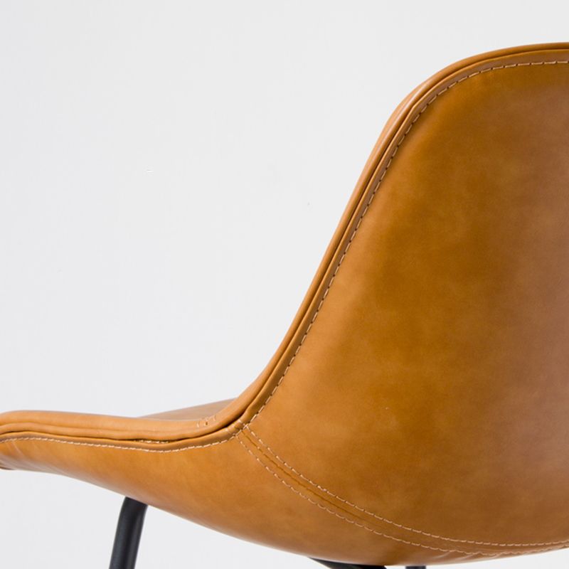 Black Metal Leather Bar Stool Scandinavian Low Back Bristol Counter Stool with Bucket Seat Clearhalo 'Bar Furniture' 'Bar Stools' 'bar_stools' 'furn' 'furn_bar_stools' 'furniture_bar_stools' 'Kitchen & Dining Furniture' 'kitchen&dining_furn' 'kitchen' 'kitchen_furn' Furniture' 1200x1200_05407532-0d6d-4101-abf4-750881ac4096