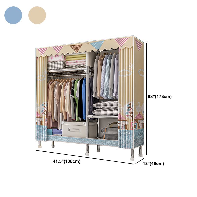 Armario de marco de acero inoxidable Armario moderno de vestuario de la casa