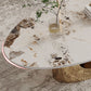 Slate Single Coffee Table Pedestal Glam Nesting Coffee Table Set