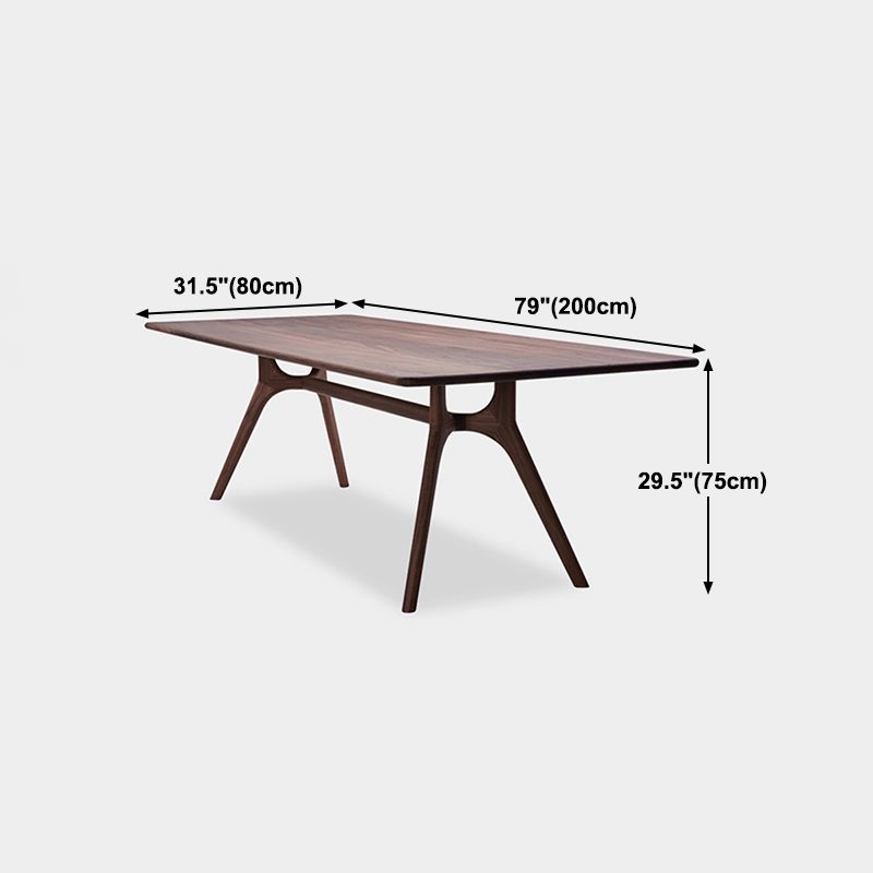 Rectangle Solid Wood Dining Table Industrial Brown Standard Dining Table with Trestle Base Clearhalo ' dining_table' 'Dining Tables & Seating' 'Dining Tables' 'Furniture' 'furniture_dining_table' 'Kitchen & Dining Furniture' 'kitchen&dining_furn' 'kitchen' 'kitchen_dining_table' 1200x1200_0541cbf2-abd6-478c-af23-80533c32d578