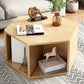 Modernism Simple Geometric Coffee Cocktail Table with Storage Clearhalo 'Coffee & Accent Tables' 'Coffee Tables' 'coffee_tables' 'furn' 'furn_coffee_tables' 'Furniture' 'Living Room Furniture' 1200x1200_0541d409-682e-458e-96d2-407ccc034c9c