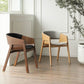 Traditional Wood Dining Arm Chairs Open Back Dining Side Chair for Restaurant Use