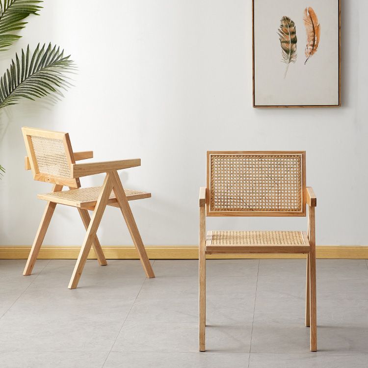 Contemporary Open Back Kitchen Dining Arm Chair Solid Wood Dining Arm Chair Clearhalo ' kitchen&dining_furn' 'Dining Chairs' 'Dining Tables & Seating' 'dining_chair' 'furn' 'furn_dining_chair' 'Furniture' 'furniture_dining_chair' 'Kitchen & Dining Furniture' 'kitchen' 1200x1200_05425cba-9c87-4788-9e00-82dba0a4c36a