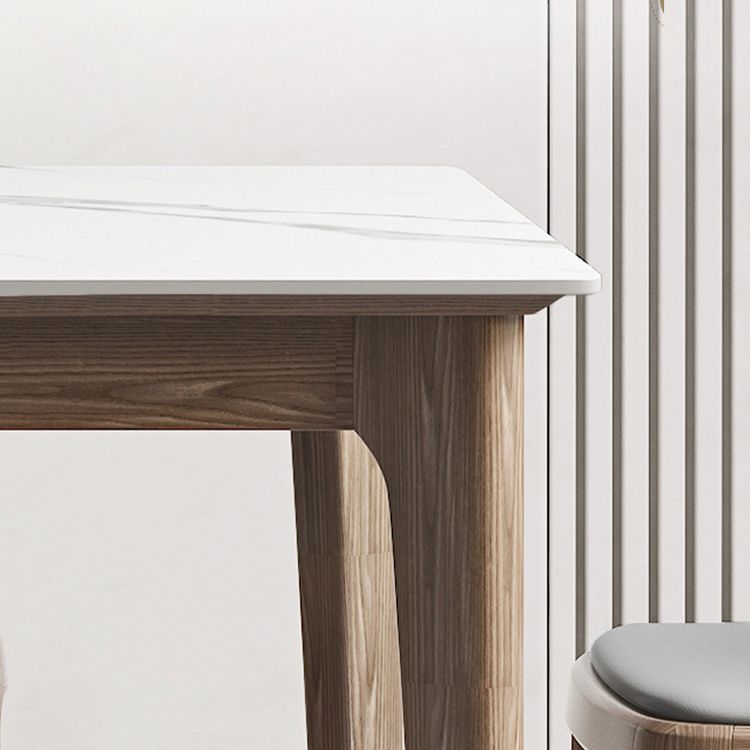 1/4/5/7 Pcs Walnut Wood Modern Dining Set with Sintered Stone Table Dinette Set Clearhalo 'Dining Room Sets' 'Dining Tables & Seating' 'dining_room_set' 'furn' 'furn_dining_room_set' 'Furniture' 'furniture_dining_room_set' 'Kitchen & Dining Furniture' 'kitchen&dining_furn' 'kitchen' 1200x1200_05451142-737a-4fdb-9880-5bb36a5ddd31