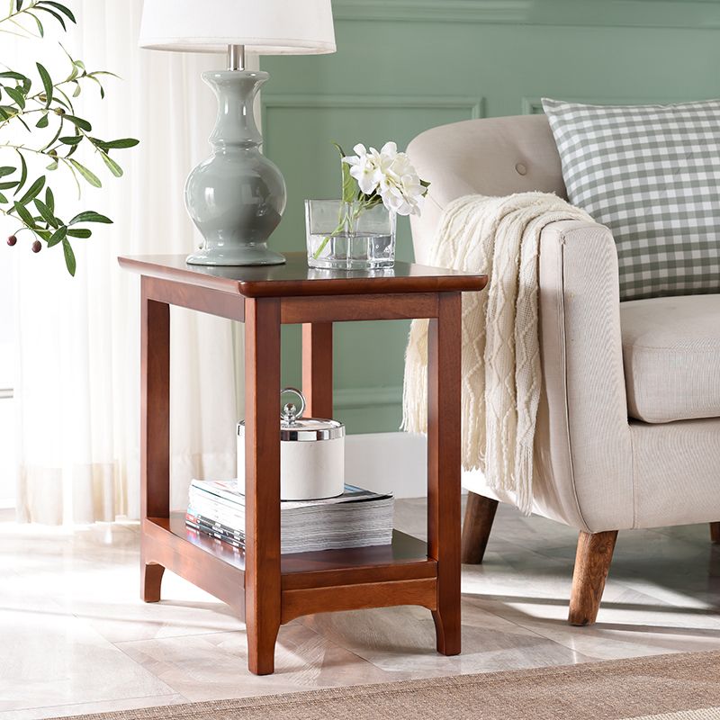 Country Wooden Table Top End Table One Shelf Side Table With Four Legs Clearhalo 'Coffee & Accent Tables' 'End & Side Tables' 'end_side_table' 'end_side_tables' 'furn' 'furn_end_side_tables' 'Furniture' 'furniture_end_side_table' 'Living Room Furniture' 1200x1200_0547ba7b-767b-4256-8530-d68fb0c66829
