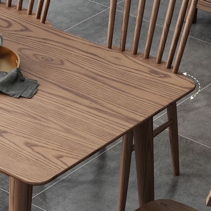 Modern Brown Dining Table Rectangle Solid Wood Dining Table with 4 Legs Clearhalo ' dining_table' 'Dining Tables & Seating' 'Dining Tables' 'furn' 'furn_dining_table' 'Furniture' 'furniture_dining_table' 'Kitchen & Dining Furniture' 'kitchen&dining_furn' 'kitchen' 'kitchen_dining_table' 1200x1200_05486cc7-135a-4589-a976-1d13f44f5892