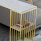 Glam Pub Table Double Pedestal Bar Height Rectangle Bar Table for Bar Clearhalo 'Bar Furniture' 'Bar Tables' 'bar_tables' 'furn' 'furn_bar_tables' 'Furniture' 'Kitchen & Dining Furniture' 1200x1200_05492cfb-eb21-44d4-87a2-7087eb3498b1