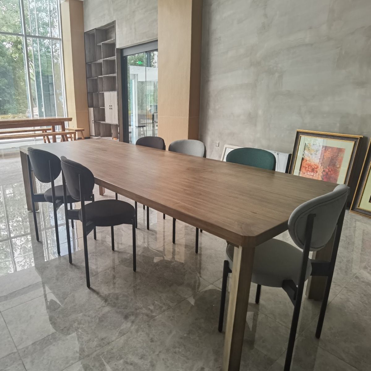 Contemporary Dining Table Solid Wood Table with 4 Legs for Dining Room Clearhalo ' dining_table' 'Dining Tables & Seating' 'Dining Tables' 'Furniture' 'furniture_dining_table' 'Kitchen & Dining Furniture' 'kitchen&dining_furn' 'kitchen' 'kitchen_dining_table' 1200x1200_054a4596-254d-405a-812b-cfc7ffbe53b2