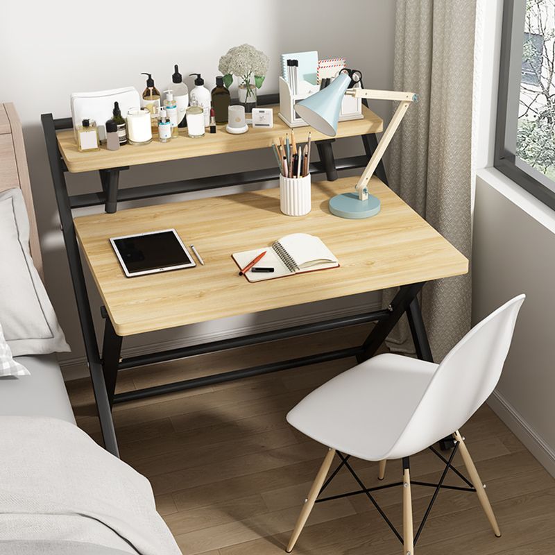 Rectangular Folding Home Writing Desk Trestle Steel Base Office Desk Clearhalo 'furn' 'furn_office_desk' 'Furniture' 'Office Desks' 'Office Furniture' 'office_desk' 1200x1200_054adee3-1853-4f65-b504-e7e851b4c219
