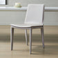 Contemporary Leather Dining Chairs Metal Armless Dining Chair for Home Use