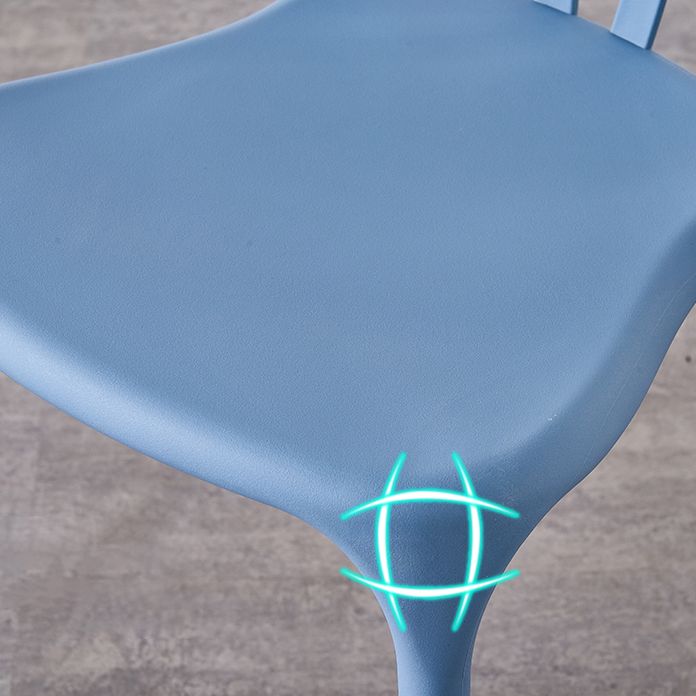 Scandinavian Plastic Armless Dining Chairs Stackable Dining Side Chair (Set of 4) Clearhalo ' kitchen&dining_furn' 'Dining Chairs' 'Dining Tables & Seating' 'dining_chair' 'furn' 'furn_dining_chair' 'Furniture' 'furniture_dining_chair' 'Kitchen & Dining Furniture' 'kitchen' 1200x1200_054f70e7-395e-4242-b017-d8c45e1f5717