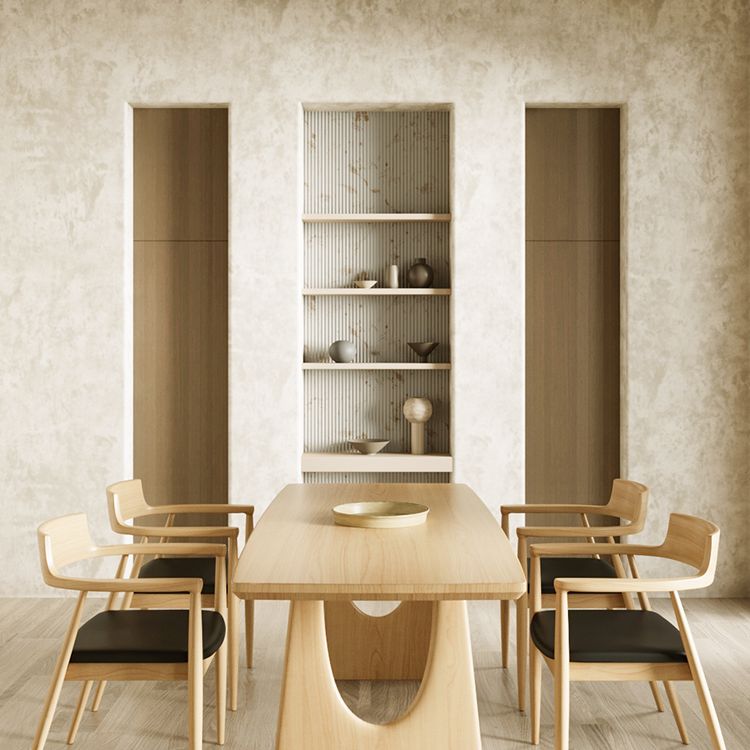 Modern 1/2/4/5 Pieces Rectangle Dining Set Solid Wood Dining Table with Chairs Clearhalo 'Dining Room Sets' 'Dining Tables & Seating' 'dining_room_set' 'furn' 'furn_dining_room_set' 'Furniture' 'furniture_dining_room_set' 'Kitchen & Dining Furniture' 'kitchen&dining_furn' 'kitchen' 1200x1200_05506372-fdd1-4c18-a39f-87f08dea0b68