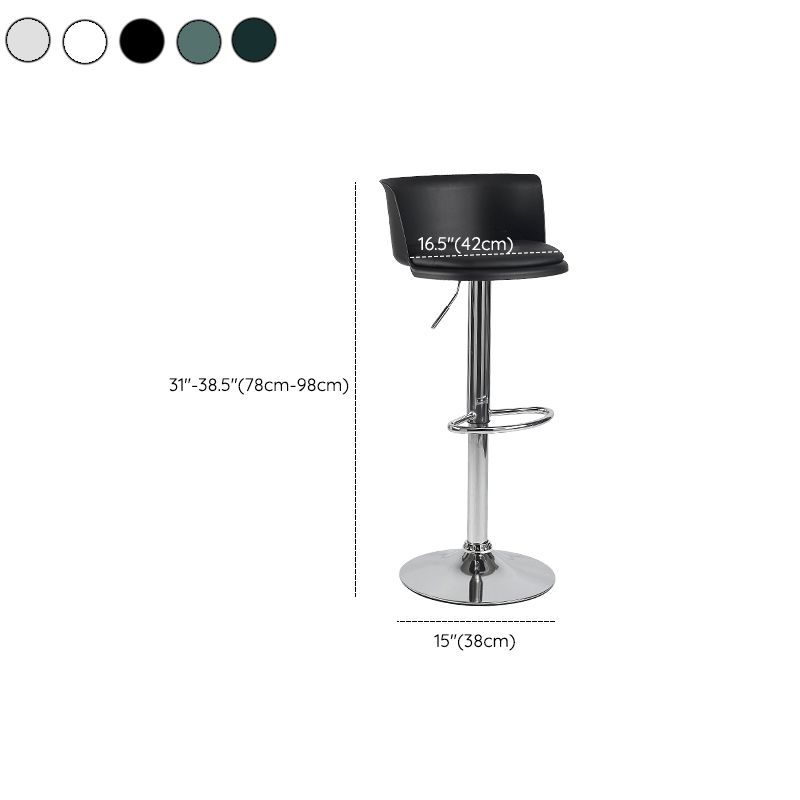 Modern Style Counter Stool Adjustable Height Stool with Footrest